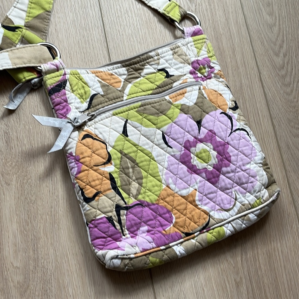 Vera Bradley Multicolor Floral Quilted Crossbody Bag & Matching Wallet Purse - Picture 7 of 9